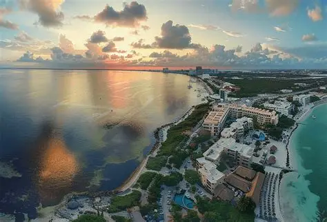 Cancun’s Hotel Zone After Sunset but Before the Party